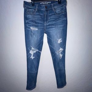 American Eagle ripped skinny jeans